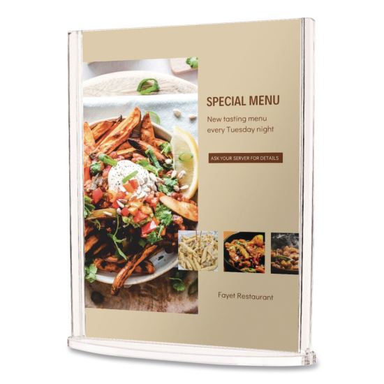 Tabletop Sign and Menu Holder, 5 x 7 Insert, Clear1