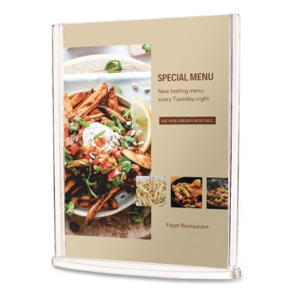 Tabletop Sign and Menu Holder, 8.5 x 11 Insert, Clear1