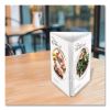 Tabletop Three-Sided Sign Holder, 4 x 6 Insert, Clear2