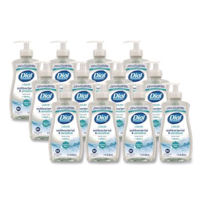 Antibacterial and Sensitive Fragrance-Free Liquid Hand Soap, Unscented, 11 oz, 12/Carton1