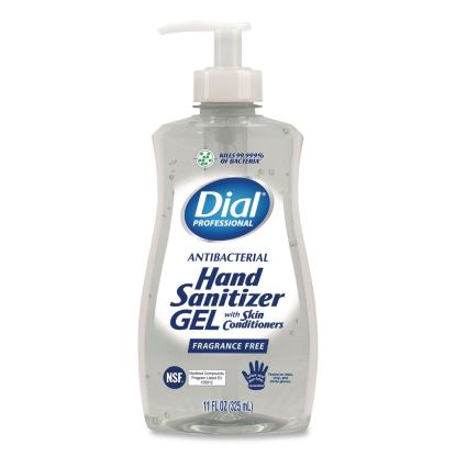 Gel Antibacterial Hand Sanitizer, 11 oz Pump Bottle, Fragrance-Free, 12/Carton1
