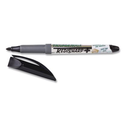 RediSharp+ Permanent Markers, Fine Tip, Black, 12/Pack1