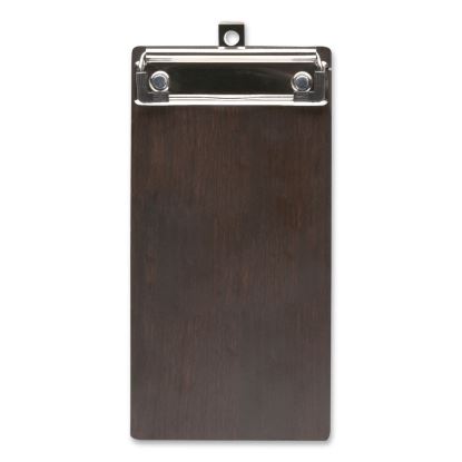 Check/Menu Holder, 4 x 8.1, Dark Woodgrain/Silver1