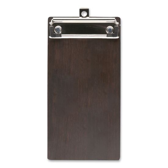 Check/Menu Holder, 4 x 8.1, Dark Woodgrain/Silver1