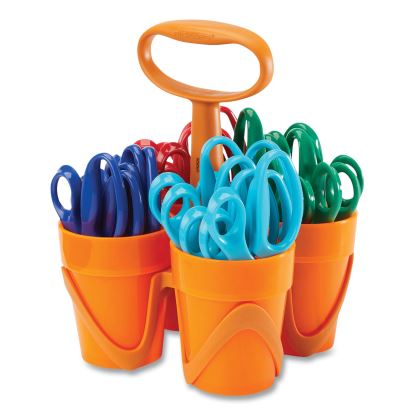 Classpack Scissors Caddy, Rounded Tip, 5" Long, 1.6" Cut Length, Straight Assorted Color Handles, 24/Set1