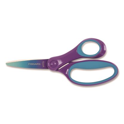 Big Kid Ombre Scissors, Pointed Tip, 7.5" Long, 3.5" Cut Length, Straight Purple/Turquoise Handle1