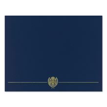 Classic Crest Certificate Covers, 9.38 x 12, Navy, 4/Pack1