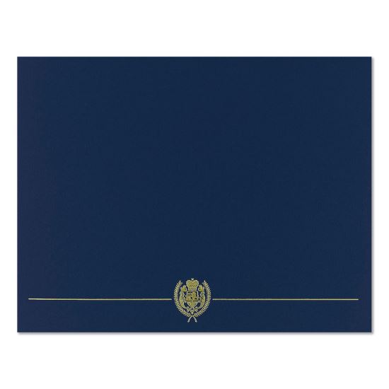 Classic Crest Certificate Covers, 9.38 x 12, Navy, 4/Pack1