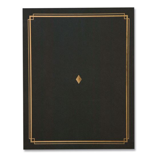 Certificate Holders 9.5 x 12, Black/Gold, 6/Pack1