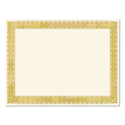 Certificates, 8.5 x 11, Ivory with Gold Border, 15/Pack1
