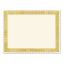 Certificates, 8.5 x 11, Ivory with Gold Border, 15/Pack1
