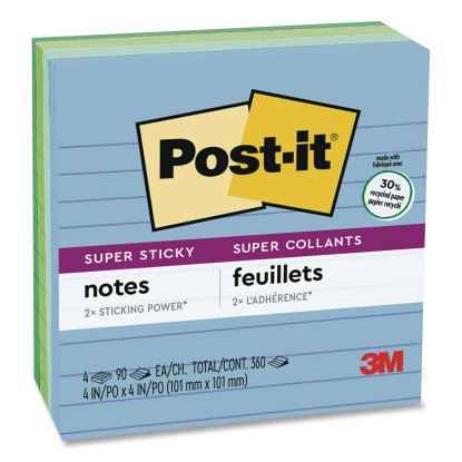 Recycled Notes in Oasis Collection Colors, Note Ruled, 4 x 4, 90 Sheets/Pad, 4 Pads/Pack1