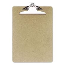 Recycled Hardboard Clipboard, 1" Clip Capacity, Holds 8.5 x 11 Sheets, Brown1