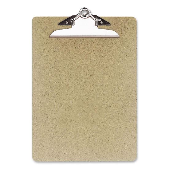 Recycled Hardboard Clipboard, 1" Clip Capacity, Holds 8.5 x 11 Sheets, Brown1