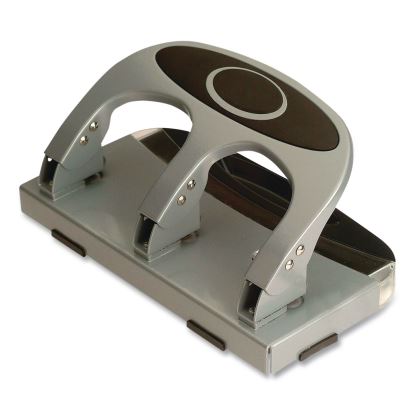 45-Sheet Deluxe Desktop 3-Hole Punch, 0.25" Holes, Silver/Navy1