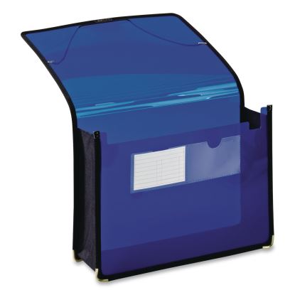 UltraColor Expanding Wallet with Elastic Closure, 3.5" Expansion, 1 Section, Letter Size, Blue1