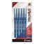 Precise V5 Rollerball Pen, Stick, Extra-Fine 0.5 mm, Blue Ink, Blue/Clear Barrel, 5/Pack1