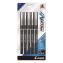 Precise V7 RollerBall Pen, Stick, Fine 0.7 mm, Black Ink, Black/Clear Barrel, 5/Pack1