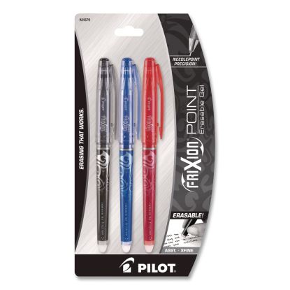 FriXion Point Erasable Gel Pen, Stick, Extra-Fine 0.5 mm, Assorted Ink and Barrel Colors, 3/Pack1