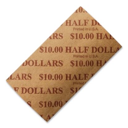Flat Coin Wrapper, Half-Dollars, Brown, 1,000/Pack1