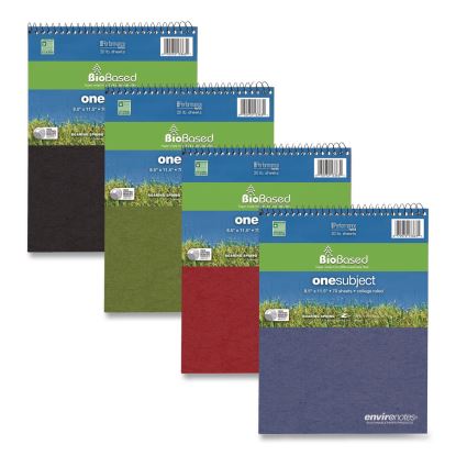 Environotes BioBased Notepad, Randomly Assorted Color Cover, College Ruled, (70) 8.5 x 11.5 Sheets1