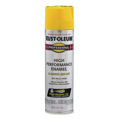 Professional Spray Paint, Gloss Yellow, 15 oz Aerosol Can, 6/Carton1