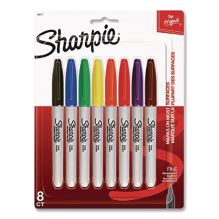 Fine Tip Permanent Markers, Fine Tip, Assorted Colors, 8/Pack1