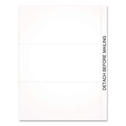 2024 W-2 or 1099 Blank 3-Up Laser/Inkjet Forms, 8.5 x 3.66, 3 Forms/Sheet, 102 Forms Total1