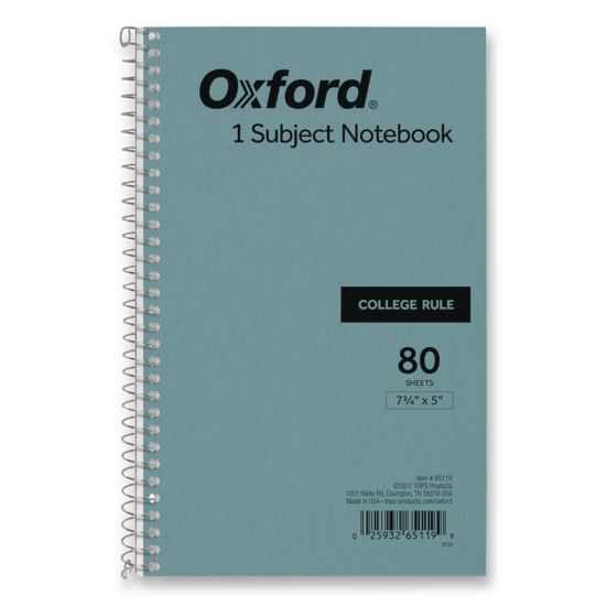 One-Subject Notebook, Medium/College Rule, Blue Cover, (80) 7.75 x 5 Sheets1