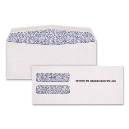 3-Up 1099-NEC Gummed Seal Double-Window Security Tint Envelopes, Commercial Flap, 9 x 3.75, White, 100/Pack1