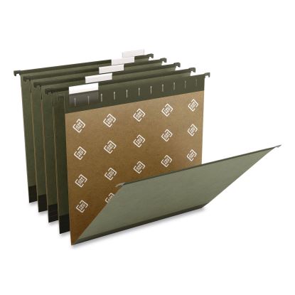 Hanging File Folders, 2" Expansion, Letter Size, 1/5-Cut Tabs, Standard Green, 10/Pack1