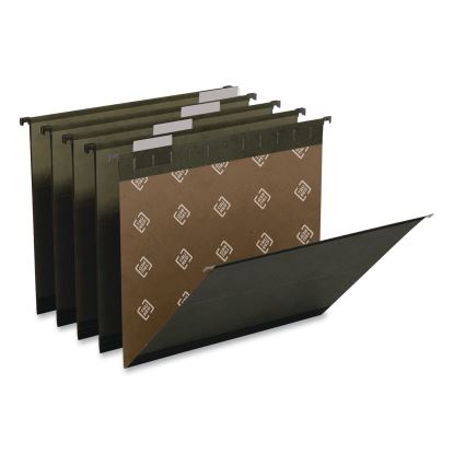 Hanging File Folders, Letter Size, 1/5-Cut Tabs, Standard Green, 20/Pack1