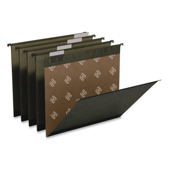 Hanging File Folders, Letter Size, 1/5-Cut Tabs, Standard Green, 20/Pack1