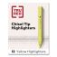 Tank Highlighters with Grip, Fluorescent Yellow Ink, Chisel Tip, Yellow Barrel, Dozen1