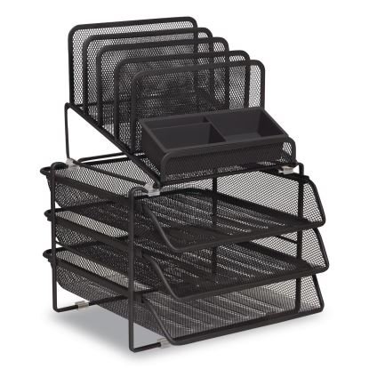 All-in-One Desktop Organizer, 10 Sections, 11.61 x 13.11 x 16, Black1