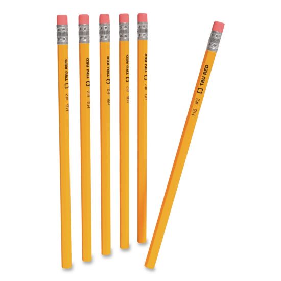 Wooden Pencils, HB (#2), Black Lead, Yellow Barrel, 12 Pencils/Pack, 72 Packs/Carton1