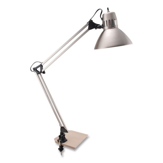 LED Desk Lamp Clamp Mount, Swing Arm, 34" High, Brushed Nickel/Black1