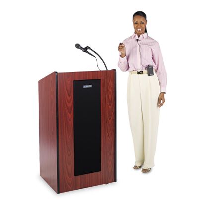 Presidential Plus Wireless Lectern, 50 W, 25.5 x 20.5 x 46.5, Mahogany1