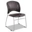 Reve Guest Chair with Sled Base, 19.75" x 23.5" x 33.5", Black Seat, Black Back, Silver Base, 2/Carton1