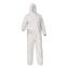 A35 Liquid and Particle Protection Coveralls, Zipper Front, Hooded, Elastic Wrists and Ankles, 3X-Large, White, 25/Carton1