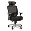 Minerva Big and Tall Chair, Supports Up to 400 lb, 17.48" to 21.73" Seat Height, Black Seat, Black Back, Black Base1