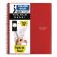 Wirebound Notebook, 3-Subject, Medium/College Rule, Fire Red Cover, (150) 11 x 8.5 Sheets1