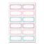 No-Iron Fabric Labels, Pastel Borders, Handwrite Only, 0.75 x 1.75, White, 12/Sheet, 2 Sheets/Pack1