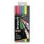 Intensity Fineliner Dual Tip Felt Pen, Stick, Fine 0.7 mm Bullet, Pressure-Sensitive Brush, Assorted Ink/Barrel Colors, 6/PK1