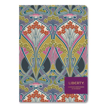 Liberty London Embroidered Cover Journal, Ianthe Bloom Artwork, Medium/College Rule, Multicolor Cover, (50) 10 x 7 Sheets1