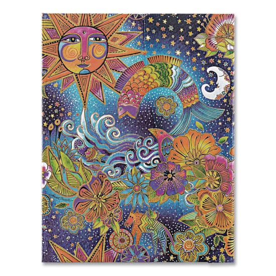 Paperblanks Hardcover Journal, Laurel Burch Celestial Magic Artwork, Medium/College Rule, Multicolor Cover, (72) 9 x 7 Sheets1
