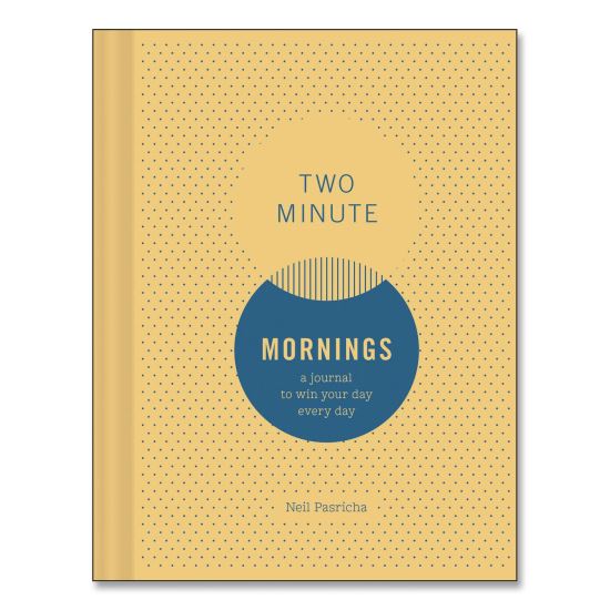 Guided Journal: Two Minute Mornings - Win Your Day Every Day by Neil Pasricha, Gold/Blue Cover, (152) 6.25 x 4.75 Sheets1