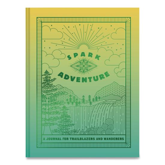 Guided Journal: Spark Adventure - A Journal for Trailblazers and Wanderers, Green/Gold Cover, (88) 8 x 6 Sheets1