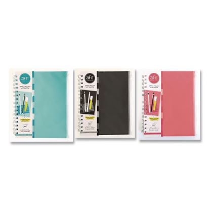 Zip-It Ideal Notebook, 1-Subject, Medium/College Rule, Randomly Assorted Cover Colors, (120) 8.5 x 6.8 Sheets1