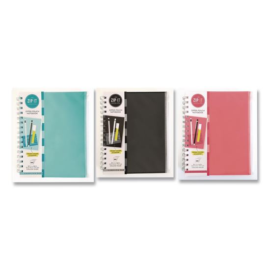 Zip-It Ideal Notebook, 1-Subject, Medium/College Rule, Randomly Assorted Cover Colors, (120) 8.5 x 6.8 Sheets1